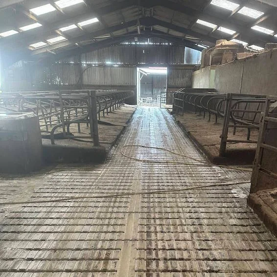 Concrete yard after professional grooving service